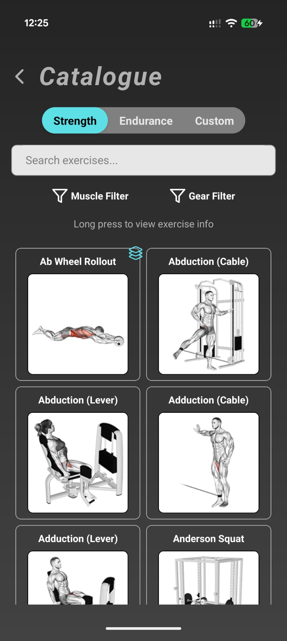 Exercise Catalogue